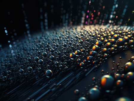 Abstract futuristic dotted lines Big data and Global Communication technology visuliastion Cyberspace sci fi backgroundの素材