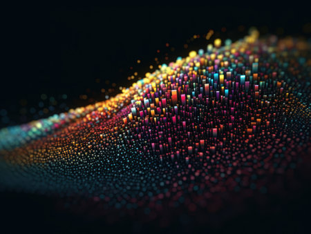 Abstract futuristic dotted lines Big data and Global Communication technology visuliastion Cyberspace sci fi backgroundの素材