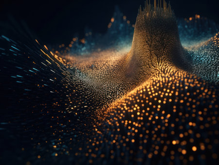 Abstract futuristic dotted lines Big data and Global Communication technology visuliastion Cyberspace sci fi backgroundの素材