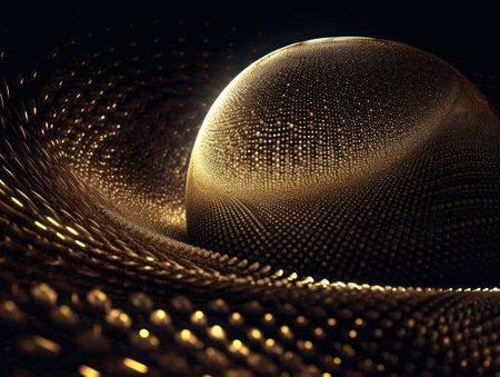 Abstract futuristic dotted lines Big data and Global Communication technology visuliastion Cyberspace sci fi backgroundの素材