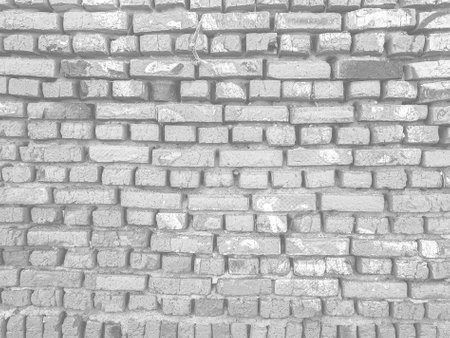 White brick wall texture. Abstract background for design. Monochrome.の写真素材
