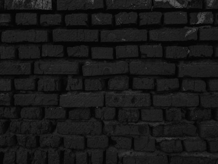 Black brick wall texture background. Black and white brick wall texture.の写真素材