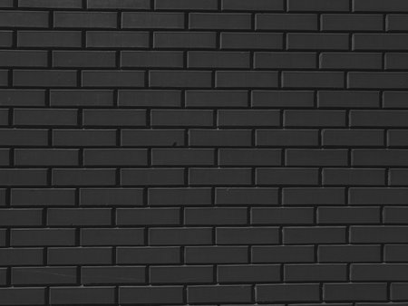 Black brick wall texture background. 3d rendering, 3d illustration.
