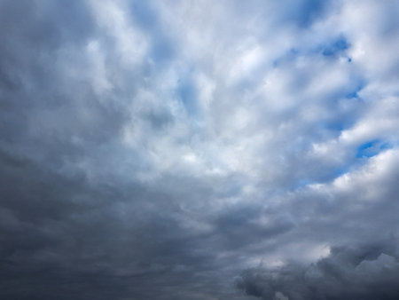 Clouds before a thunder-storm, before a thunder-storm.の写真素材