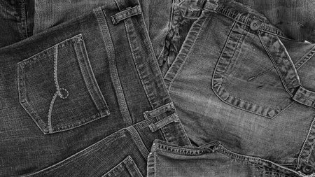 Denim jeans background texture close up. Denim jeans background textureの写真素材