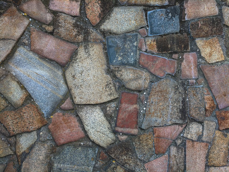 Background of stone wall texture, close-up. Abstract background.の写真素材