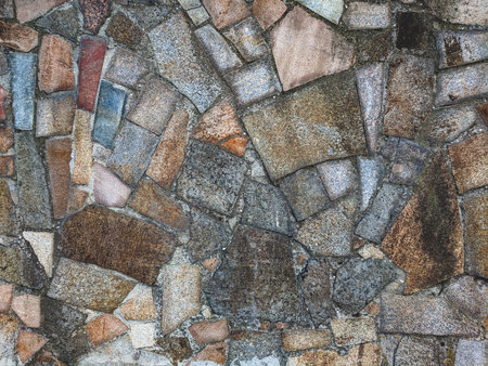 Background of stone wall texture. Old stone wall texture for design.の写真素材