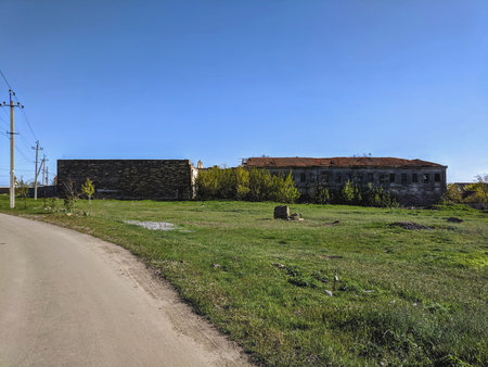 Ruins of the medieval city of Chersonesos, Sevastopol, Crimeaの写真素材