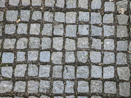 Cobblestone walkway texture. Abstract background and texture for design.の写真素材