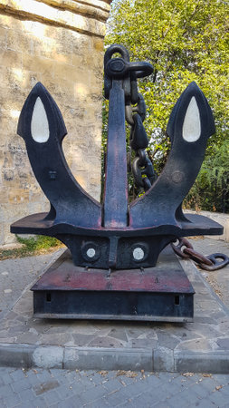 Old anchor in the courtyard
