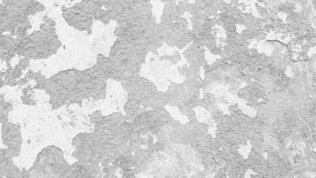 Texture of old rustic wall covered with gray stucco. Abstract background for design. Monochrome.の写真素材