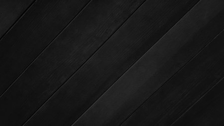 Black wood texture background. Dark wood planks. Black wooden wallの写真素材