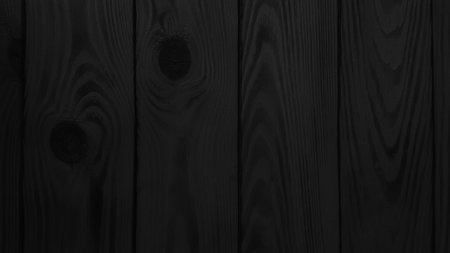 Black wood texture. Dark wood background. Black wood texture. Black wood backgroundの写真素材