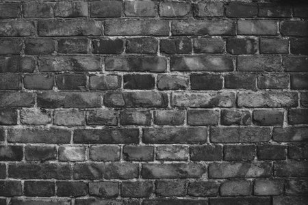 Black and white brick wall texture. Abstract background and texture for design.の写真素材