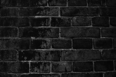 Black and white brick wall texture background.の写真素材