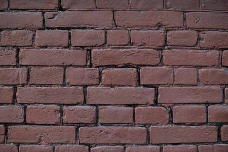 Old red brick wall texture background.
