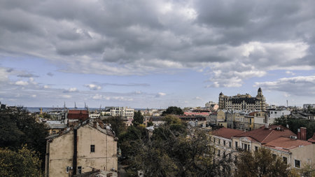 Panoramic view of the cityの写真素材