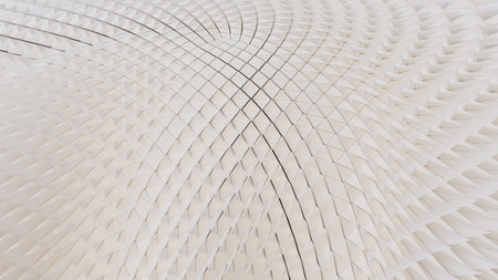 3d rendering of abstract wavy surface with embossed patternの写真素材