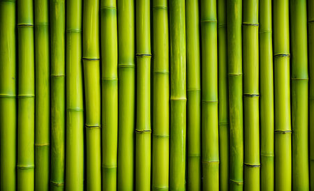 Green bamboo background. Bamboo wall background. Green bamboo background.の素材