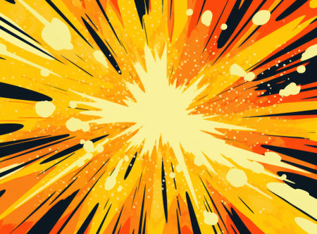 Explosion pop art style vector illustration. Comic book explosion background.の素材