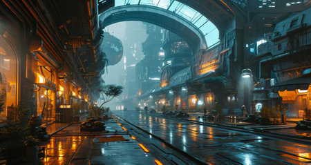 Shanghai street at nightの素材