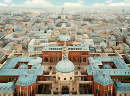 Aerial view of London, United Kingdom. 3D Renderingの素材