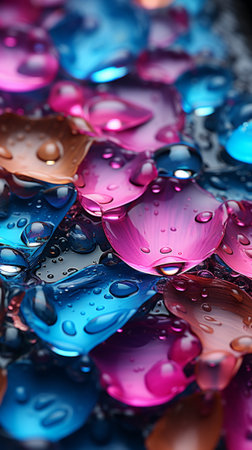 abstract background with water drops on glass, shallow depth of fieldの素材