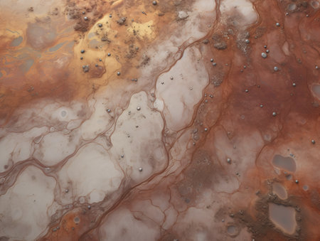 Abstract background of acrylic paint in brown tones. Marbling artwork for creative graphic design.の素材