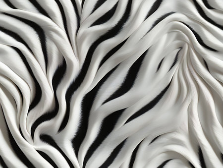 Zebra fabric texture. 3d rendering, 3d illustration.の素材