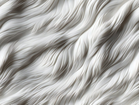 Abstract white background with waves. 3d rendering, 3d illustration.の素材