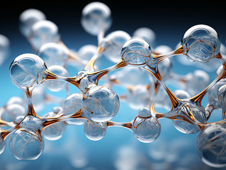 Molecular structure, 3d render, computer generated images.の素材