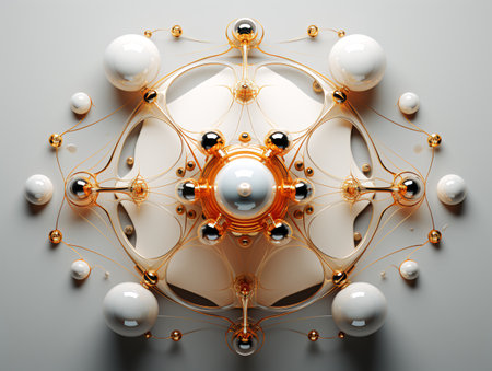 Abstract 3d rendering of chaotic structure. Design element for web or graphic artworks.の素材