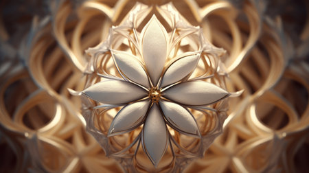 3d illustration of abstract geometric composition,digital art works. computer generated graphics.の素材