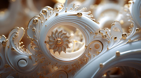 3d illustration of abstract geometric composition,digital artwork for creative graphic designの素材