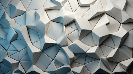 Abstract 3d rendering of chaotic structure. Futuristic polygonal background.の素材