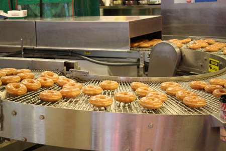 bakery donuts hot sweets delicious sugarの写真素材