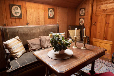interior vintage old room retro style antique house
