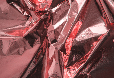 living coral, color of the 2019 year,  metal shiny pink gold foil sheetの写真素材
