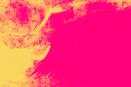 pink and orange yellow paint background texture with grunge brush strokesの写真素材