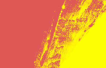 coral pink yellow paint background texture with grunge brush strokesの写真素材