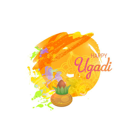 Happy Ugadi Cardのイラスト素材