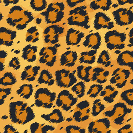 Seamless leather texture. Leopard fur texture. Leopard pattern, animal skin texture. Animal print. Vector illustration. Design elements for your projects, fabrics, prints, wallpaper, wrappingのイラスト素材