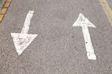 bicycle lane markings - two-way trafficの写真素材