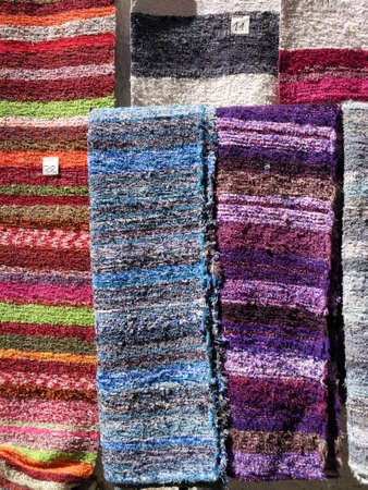 Pampaneira, Granada / Spain - August 24 2017: traditional oriental hand-made rugs and carpets on displayのeditorial素材