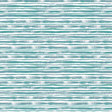 Watercolor bluish-green striped seamless pattern on white. Great for fabrics, wrapping papers, covers, digital paper. Hand painted endless texture. Smeared grunge stripes. Turquoise color.の写真素材