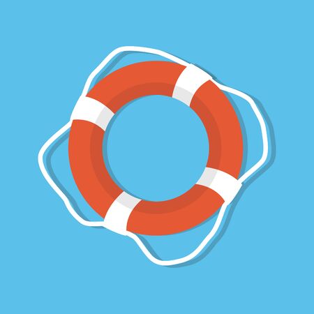 A lifebuoy isolated in the flat style. Vector illustration.のイラスト素材