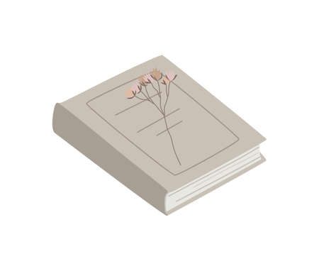 A book in a hand-drawn style isolated on white. Simpleのイラスト素材