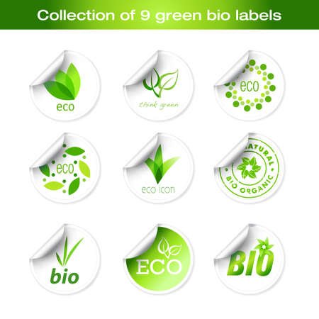 Labels with ecology-related topicsのイラスト素材
