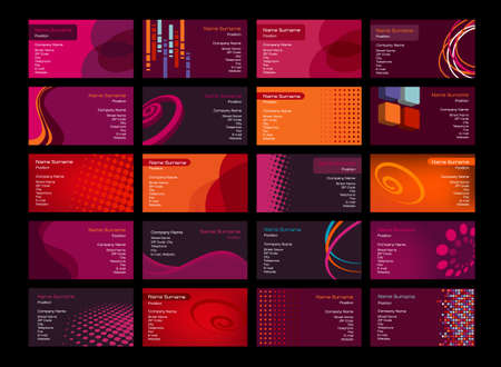 Collection of abstract business cards with space for your textのイラスト素材
