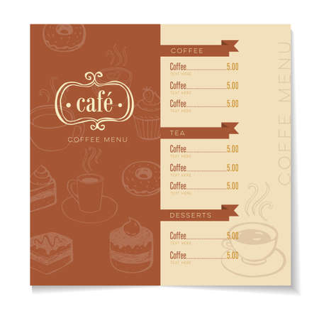 Menu for a restaurant or cafのイラスト素材